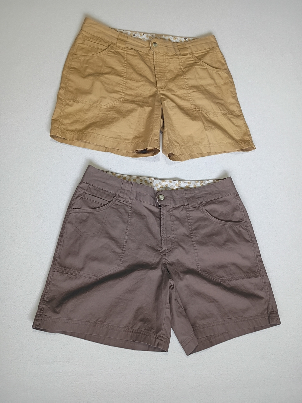 Columbia Cape Kiwanda Remix Hiking Shorts Size 10 Lot of 2 Tan Brown 6"